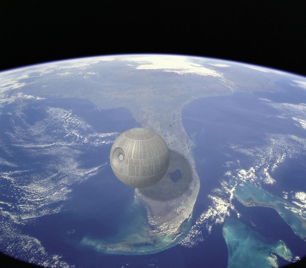 La ‘Estrella de la Muerte’ (aprox. 160 km de diámetro) sobre el estado de Florida estrella_de_la_muerte