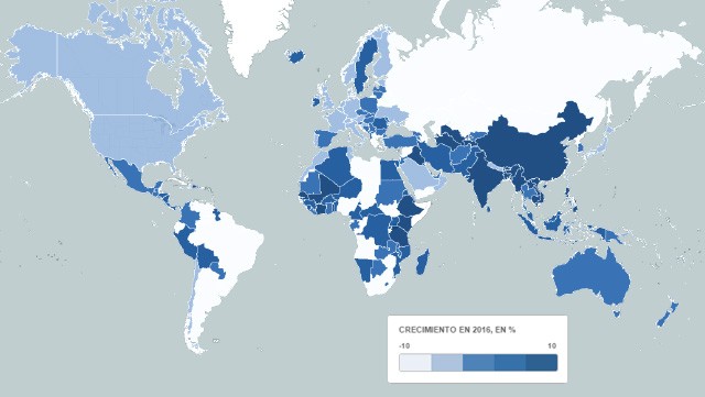 Imagen del día: previsiones del crecimiento del FMI para 2016
