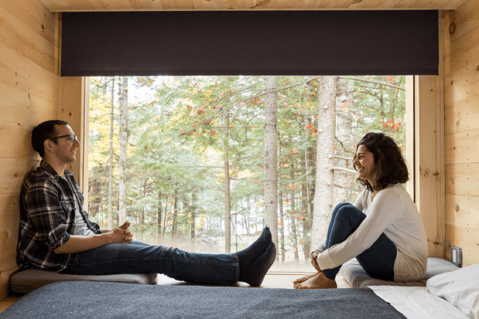 Minicasas escondidas en mitad del bosque para desconectar del móvil