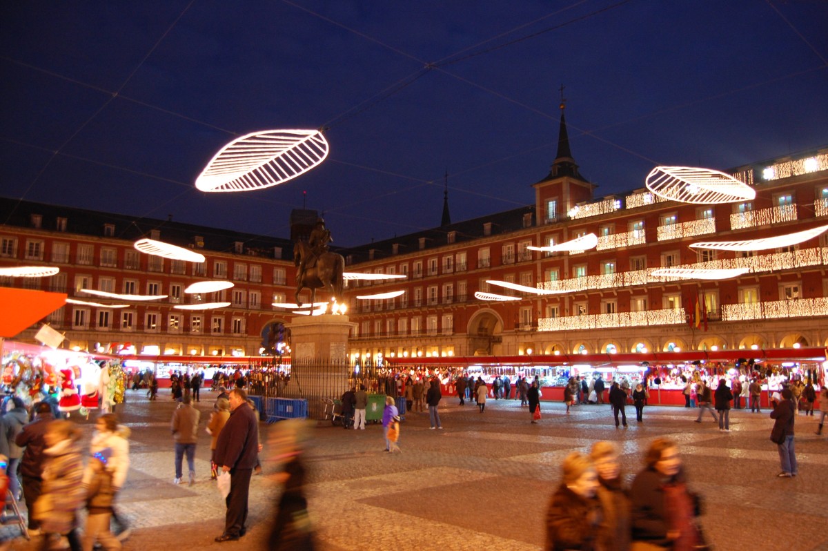 Plaza Mayor de Madrid en Navidad
