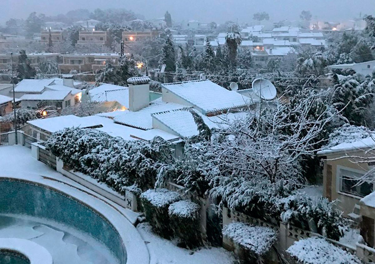 El árbol arrancado por el viento en Madrid y otras estampas de la ola de frío que te dejarán helado