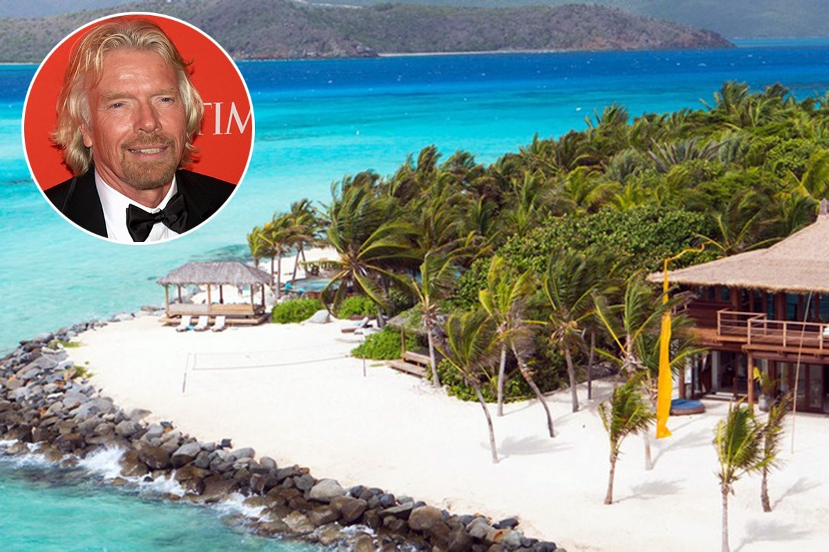La isla privada de Richard Branson en el Caribe