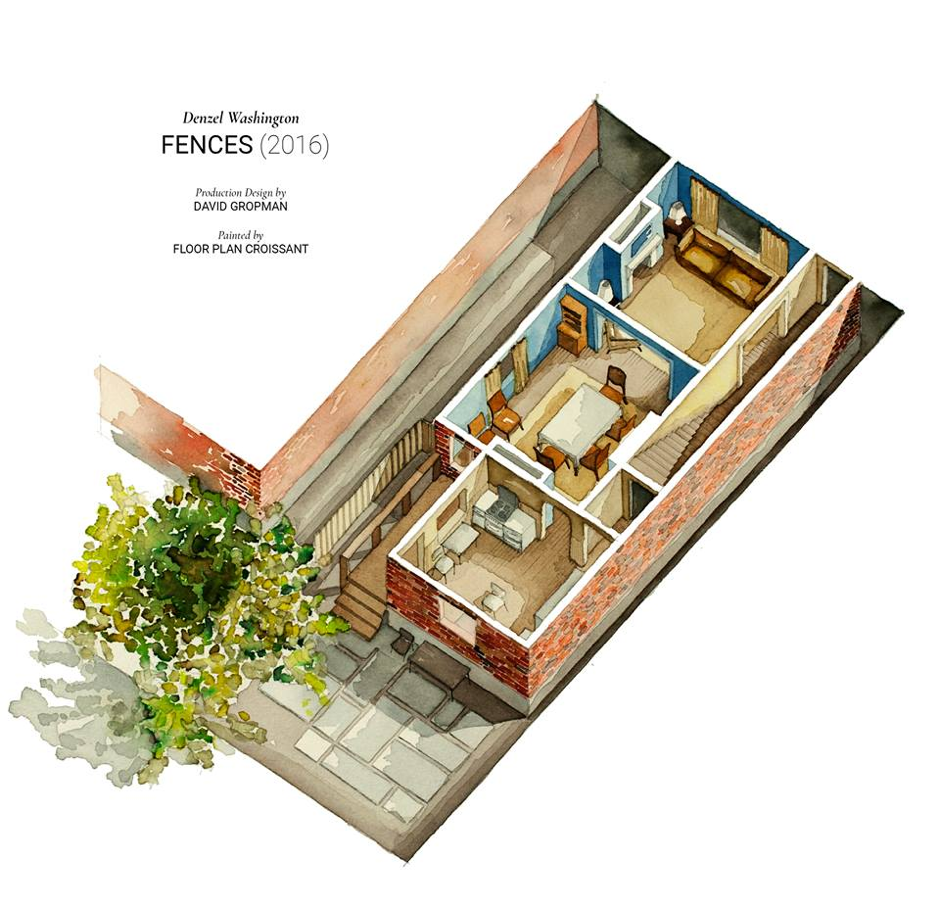 De 'La La Land' a 'Stranger Things': las casas más famosas de la ficción pintadas con acuarela