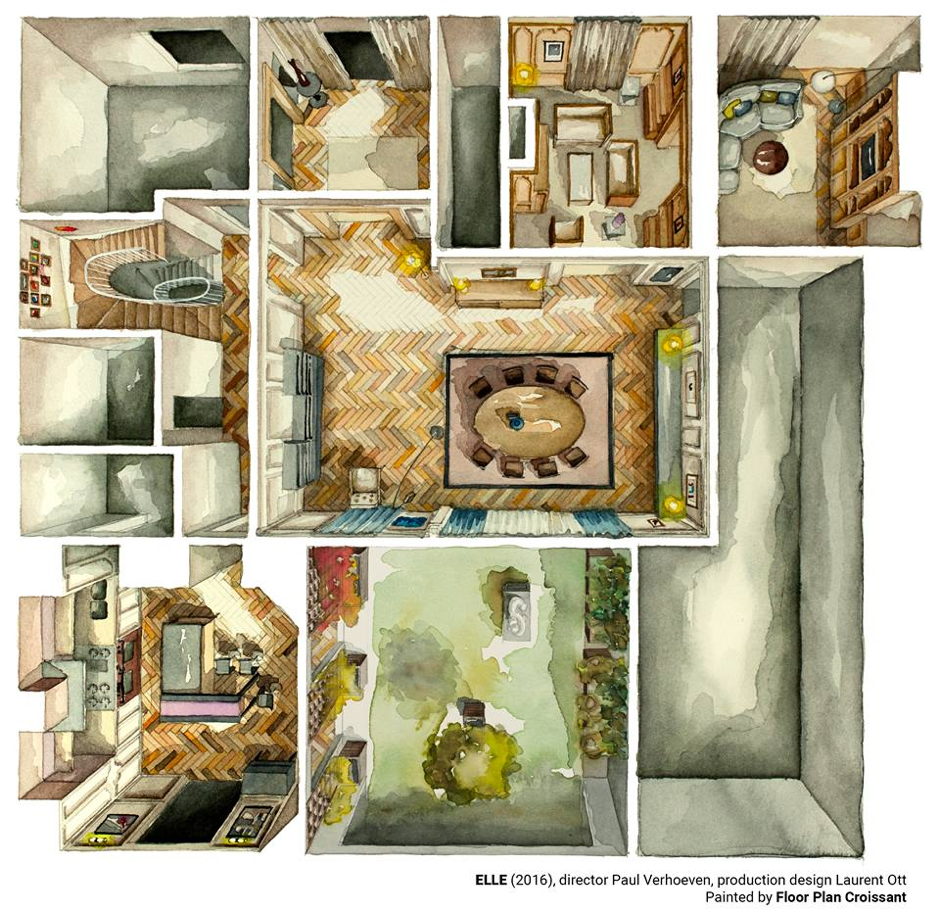 De 'La La Land' a 'Stranger Things': las casas más famosas de la ficción pintadas con acuarela