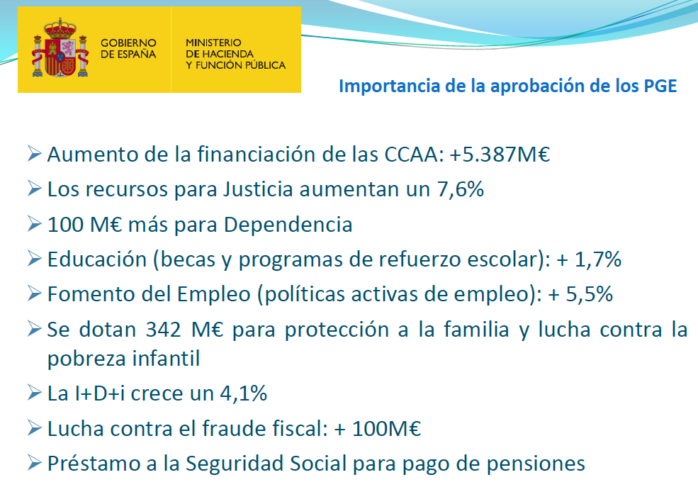 El Gobierno desvela las primeras pinceladas de los Presupuestos Generales del Estado para 2017