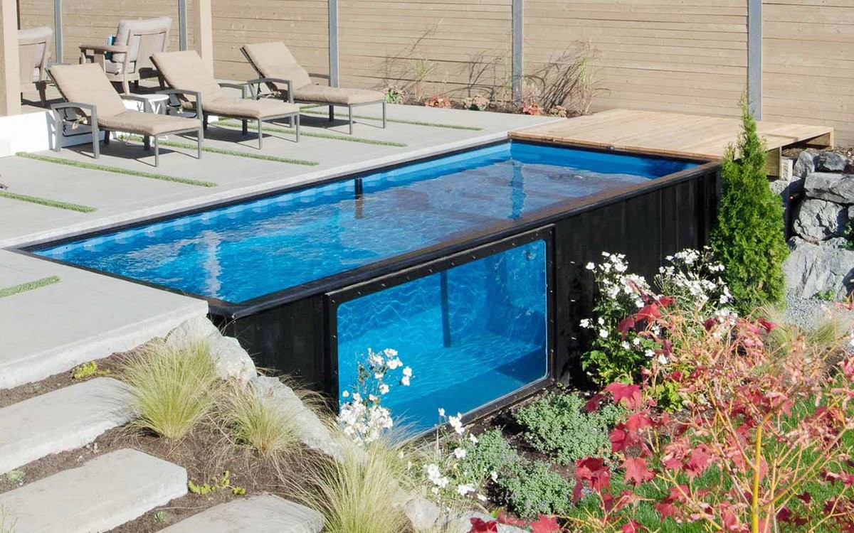 Piscinas en contenedores que se instalan en solo unos minutos, lo último en reciclaje