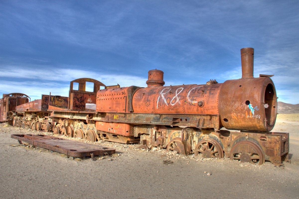 Cementerio de trenes en Uyuni (Bolivia). Flickr/La Llama
