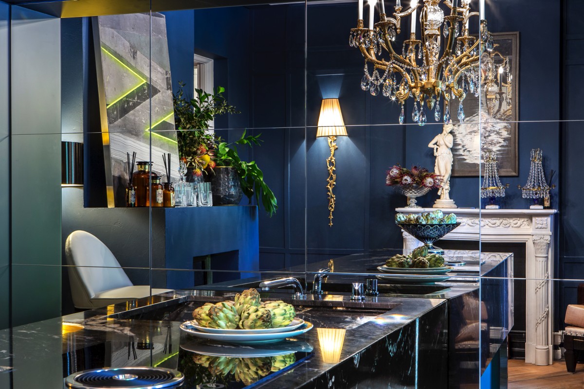 Cocina con salón, Virginia Albuja casa-decor-2017-virginia-albuja-01