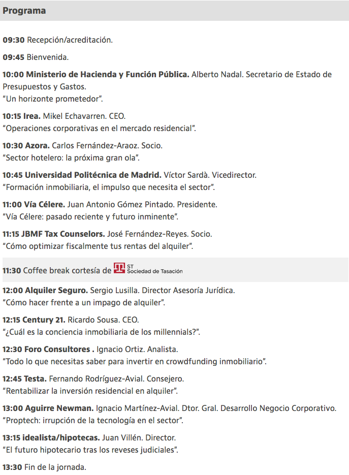 inmonext 2017: ¿Quién dijo crisis? La jornada de análisis inmobiliario de idealista el 26 de mayo