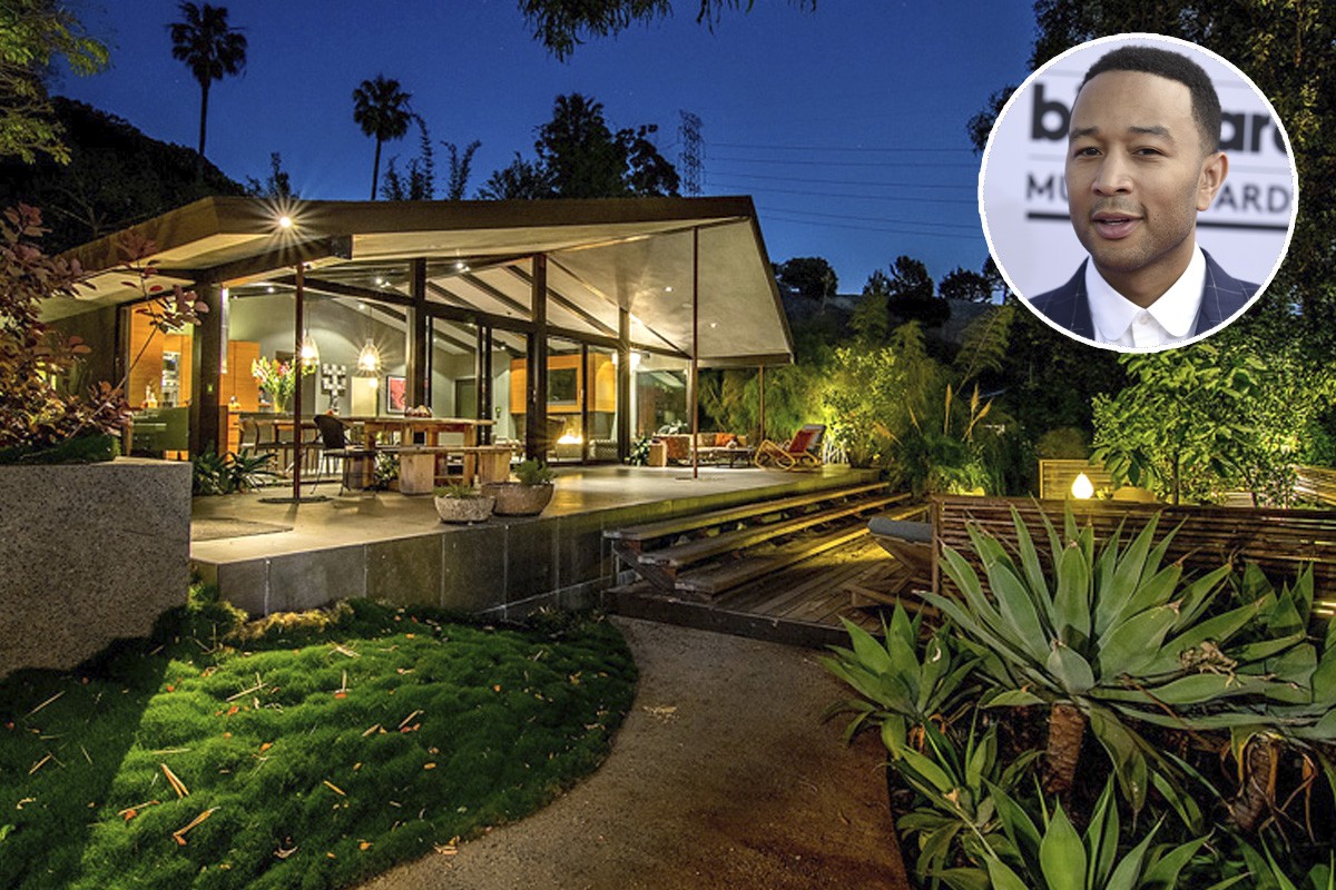 El cantante John Legend vende su fabulosa casa-jardín de Hollywood