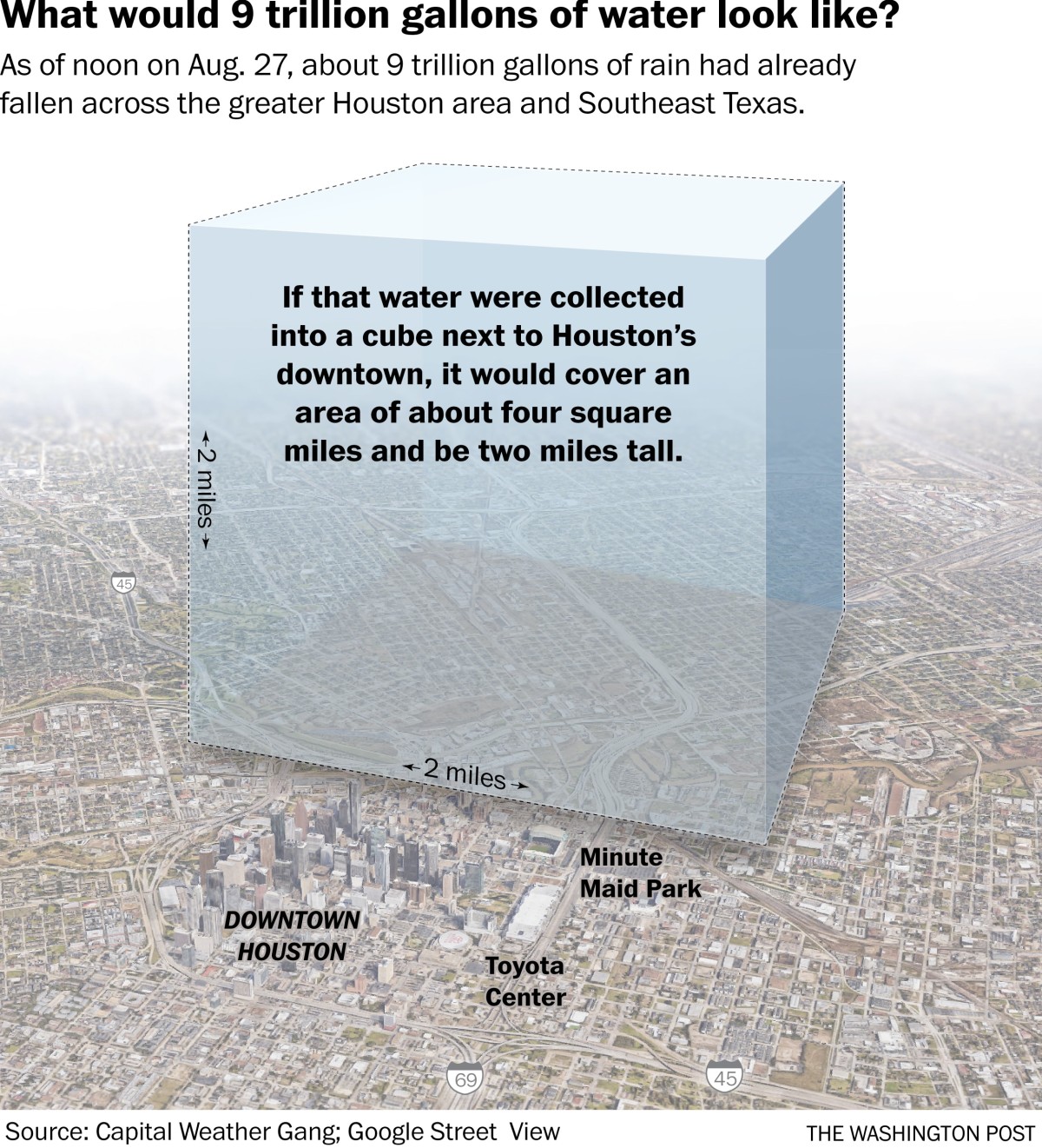 Imagen del día: 35 billones de litros de agua han caído sobre Houston