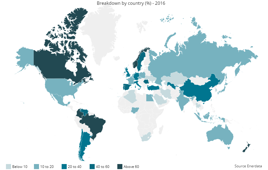 Imagen del día: los países que producen más energía ‘verde’