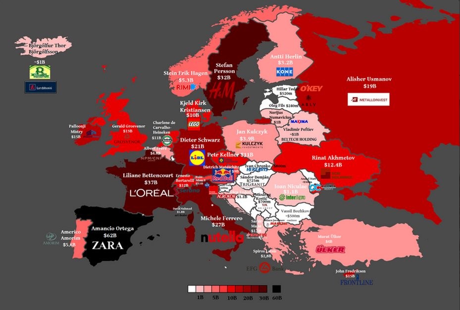 Imagen del día: De Amancio Ortega a Liliane Bettencourt, los más ricos de Europa