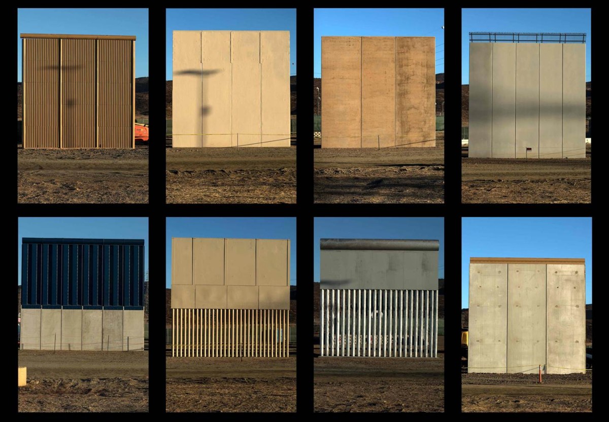 Trump ya tiene sus prototipo de muro, aunque seguramente nunca se construirá