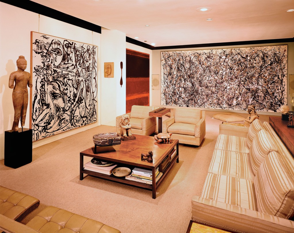 Salón de Heller con la obra 'One' de Jackson Pollock