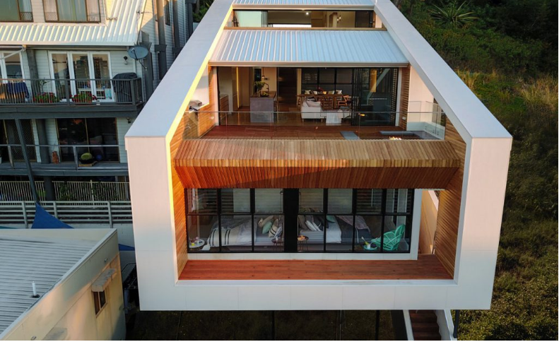 Una casa con tres alturas