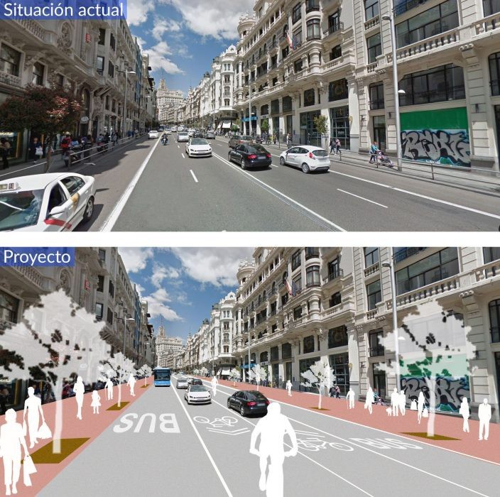 Madrid vuelve a restringir el tráfico de Gran Vía en Navidad, paso previo a su plena peatonalización
