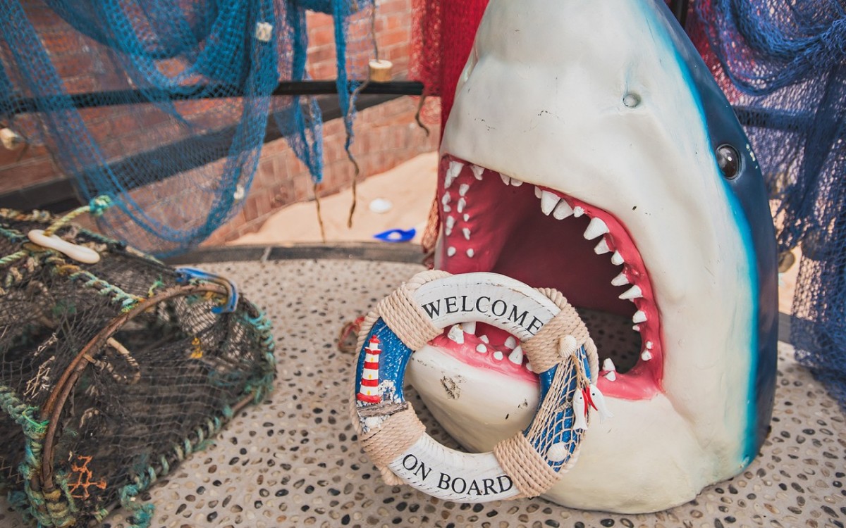 La decoración marina predomina en el hotel