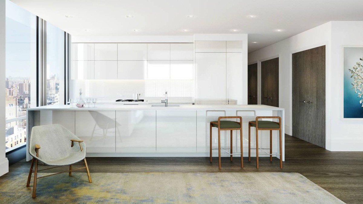 Una amplia cocina americana