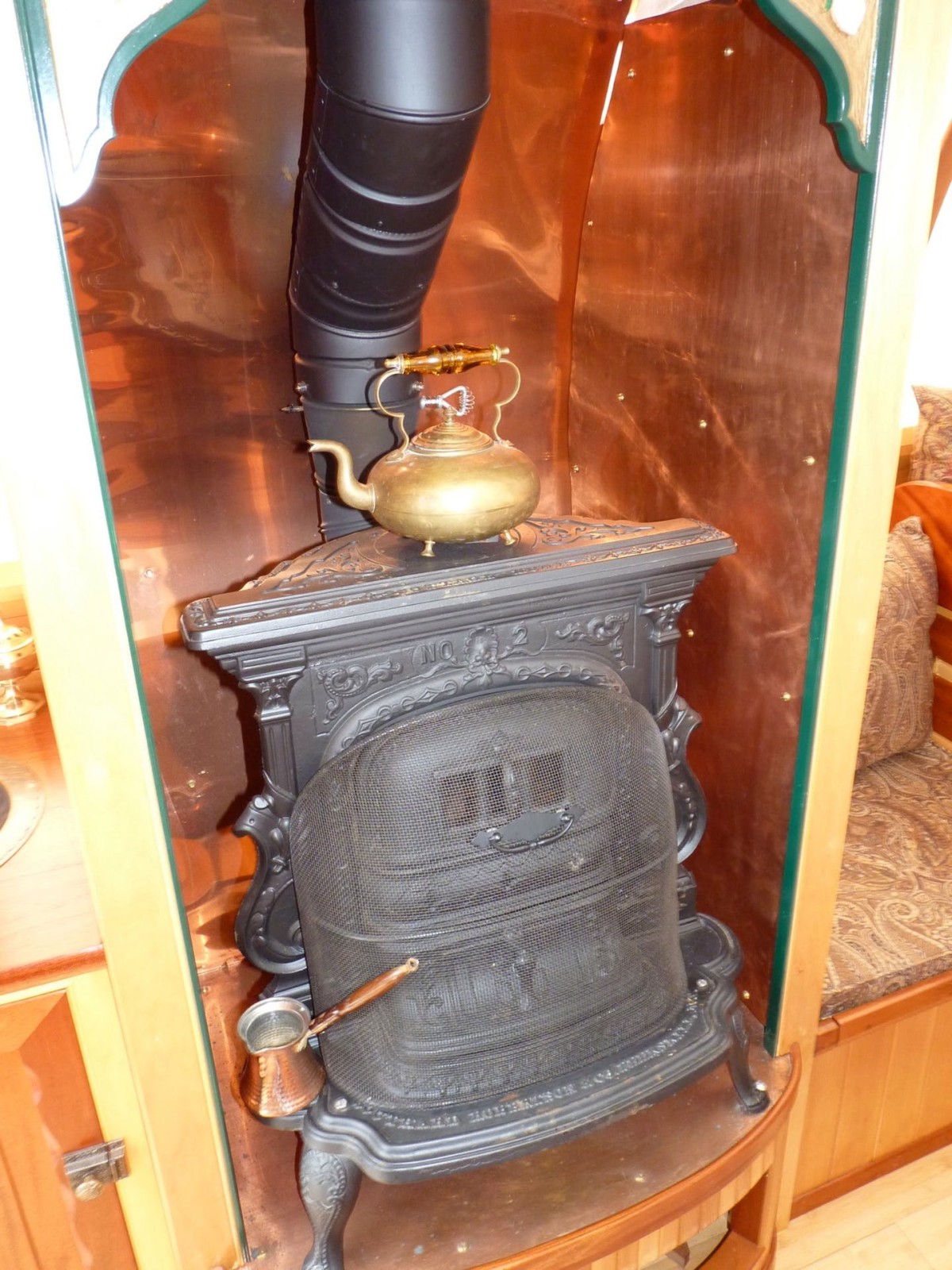 Una vieja estufa reciclada