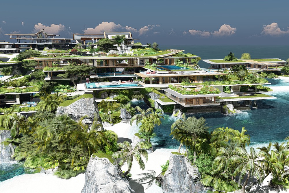 Vista aérea de la isla