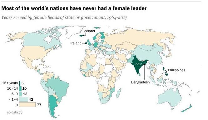 Imagen del día: Dónde han gobernado más mujeres desde los años 60