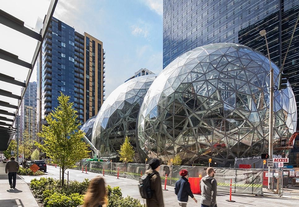 Las tres esferas vegetales de Amazon oficinas_vegetales_amazon