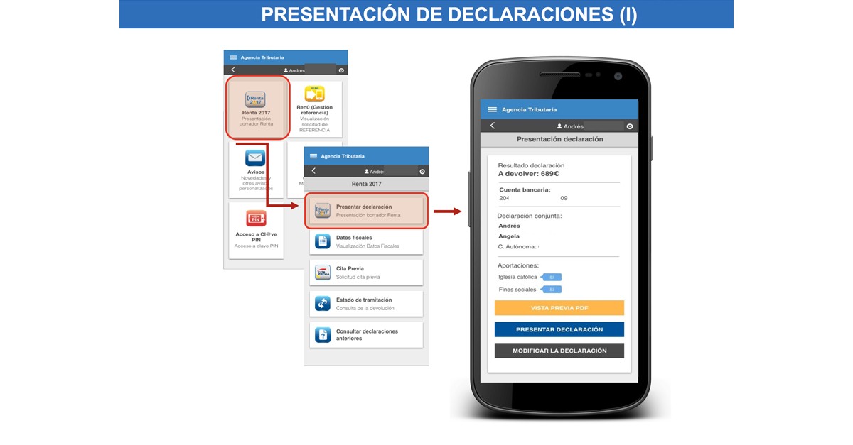 PRUEBA - Renta 2017: Cómo descargar y utilizar la aplicación móvil para presentar la declaración del IRPF