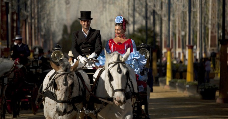 La "Feria de los Caballos" à Jerez, Cadix, Andalousie 