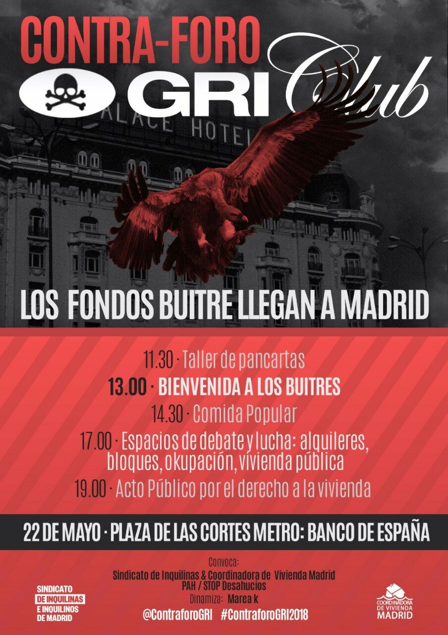 Cartel con la programación de la manifestación