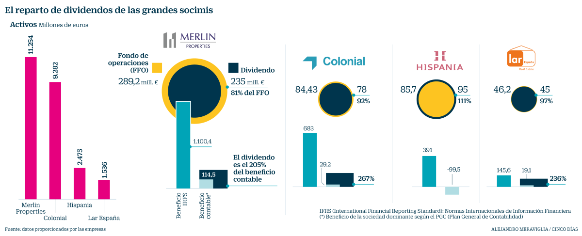 Imagen del día: Así pagan dividendos las principales socimis