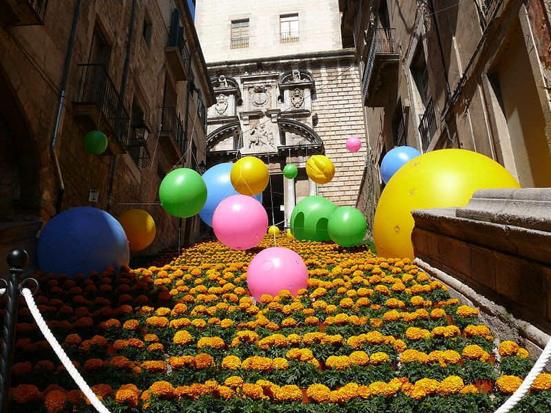 This festival in Girona, Catalonia celebrates spring with magnificent flower displays