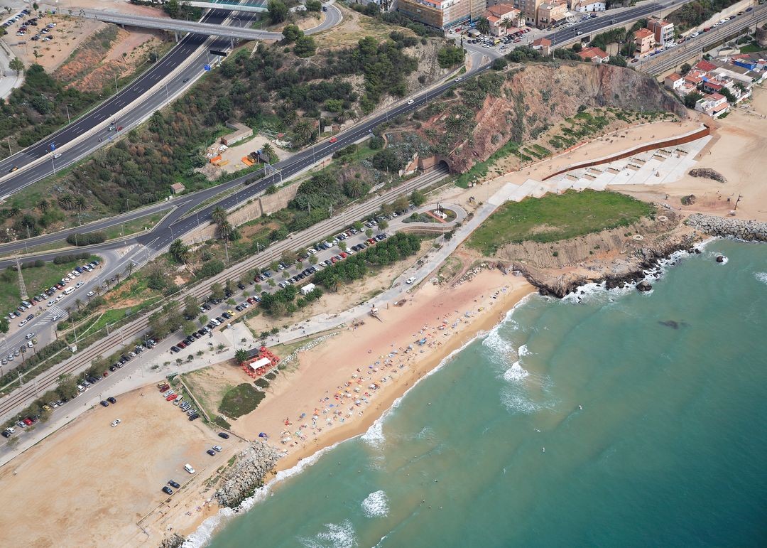 Playa Les Moreres, Montgat, Barcelona / Fuente: mapama.gob.es