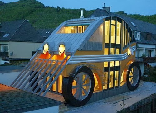 Vivienda con forma de coche