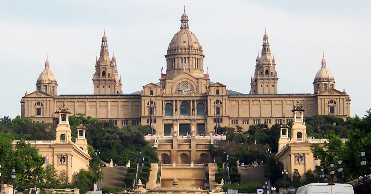 This museum proudly overlooks central Barcelona This museum proudly overlooks central Barcelona
