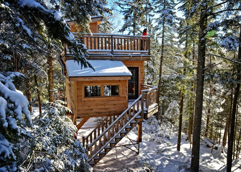 El sumun de lo rústico: cabañas de madera en un parque natural canadiense 