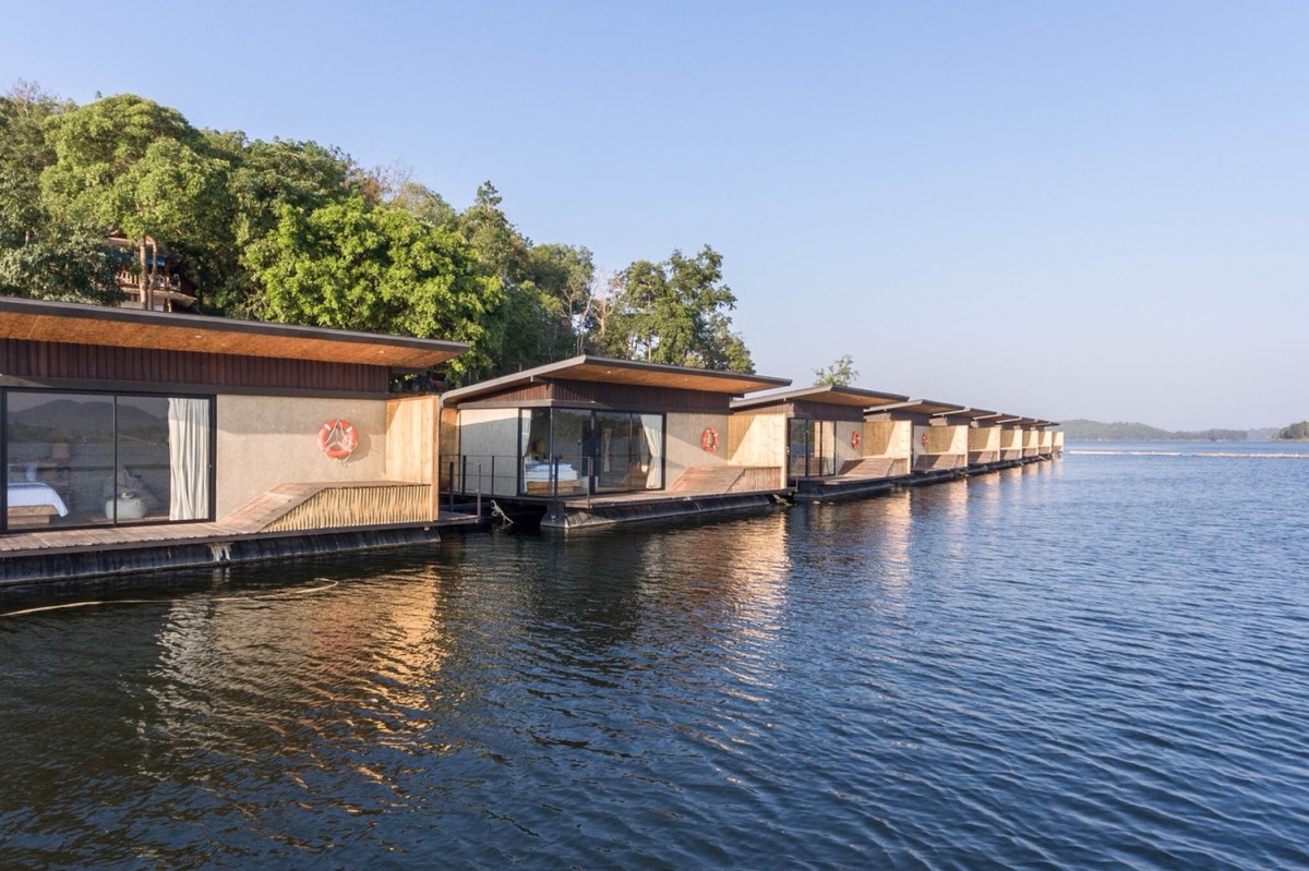 Relájate en una de las habitaciones flotantes de este espectacular hotel en Tailandia