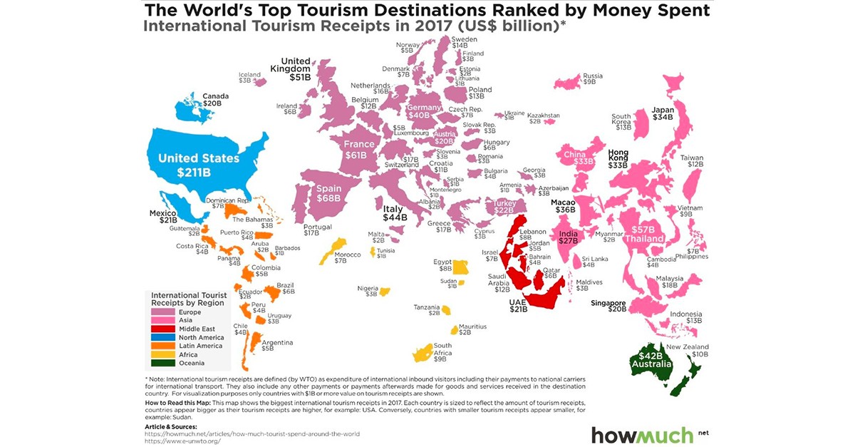 Spending map of the world / Howmuch