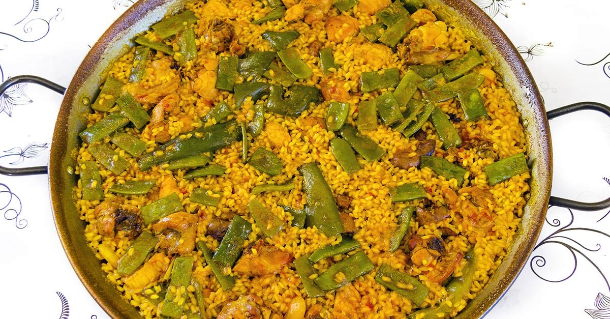 Paella, en traditionell risrätt från Valencia Paella, en traditionell risrätt från Valencia / Wikipedia