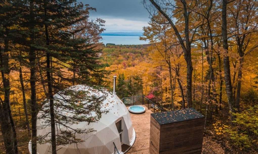 Bienvenido al hotel de tres cápsulas posiblemente con las mejores vistas al bosque
