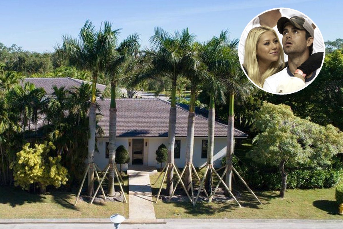 Enrique Iglesias y Anna Kournikova ponen a la venta su casa de Miami por 4,3 millones de euros