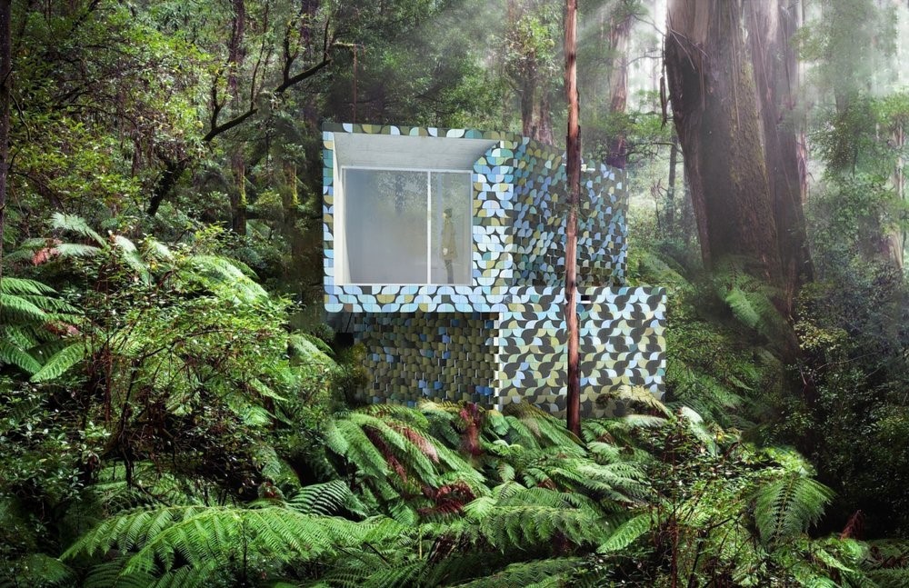 Está revestida con azulejos hechos a mano