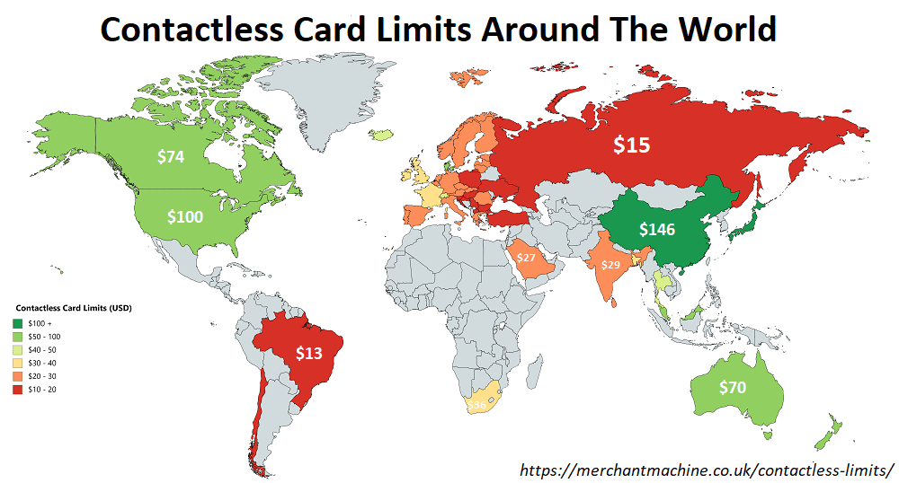 Imagen del día: los límites al uso de la tarjeta contactless en Europa