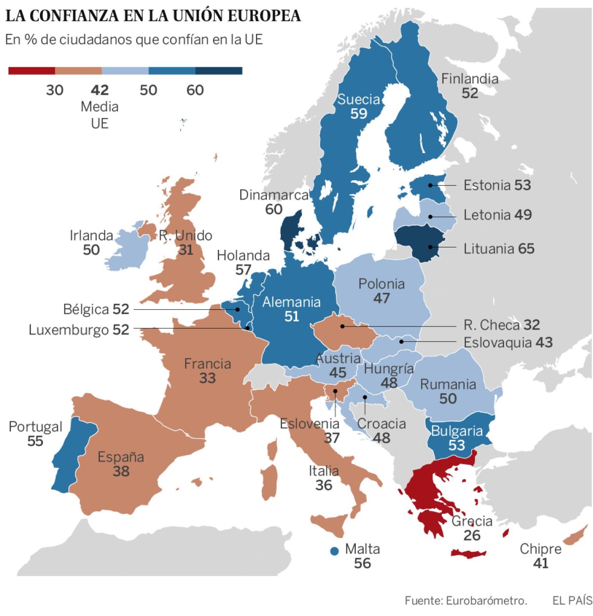 Imagen del día: por qué los países del sur de Europa desconfían de la UE