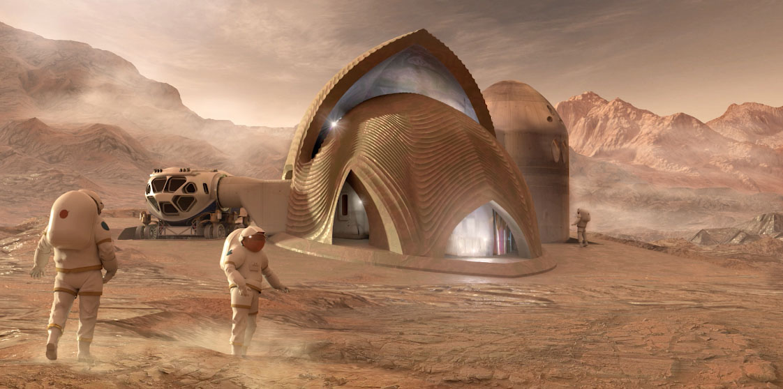 El plan para convertir la basura espacial en materiales con los que imprimir casas en 3D