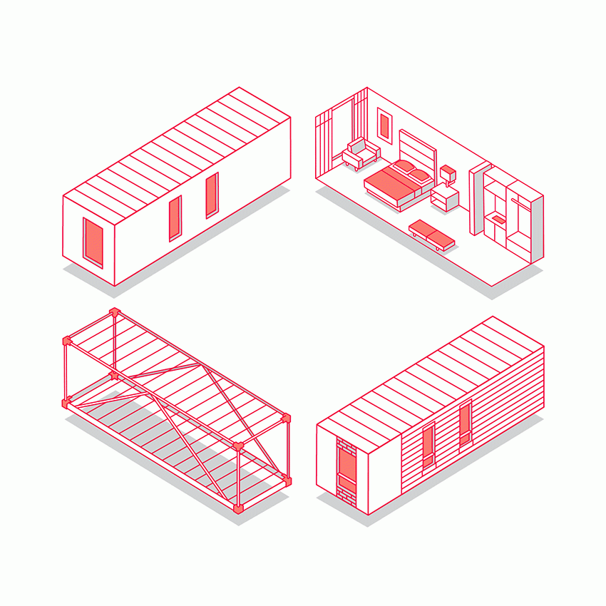 Esta fábrica de apartamentos levanta bloques en tiempo récord