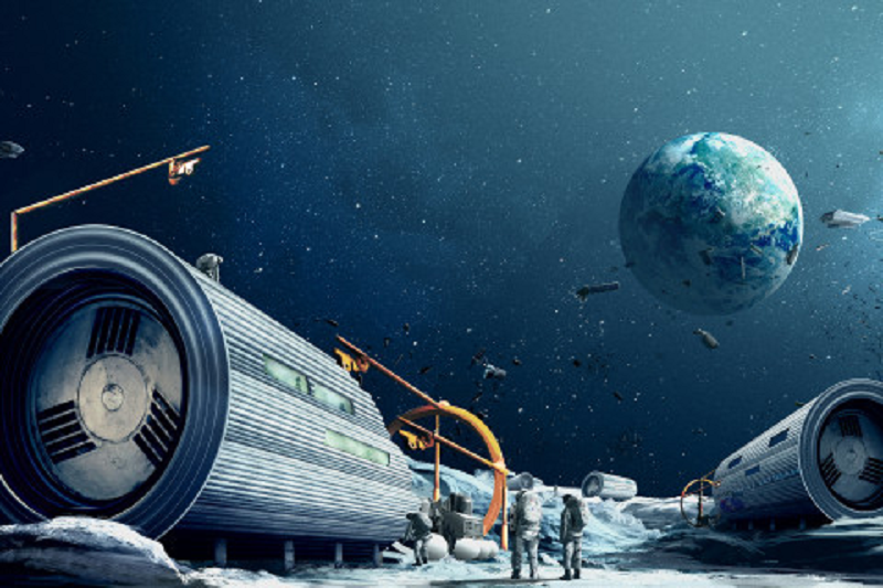 El plan para convertir la basura espacial en materiales con los que imprimir casas en 3D