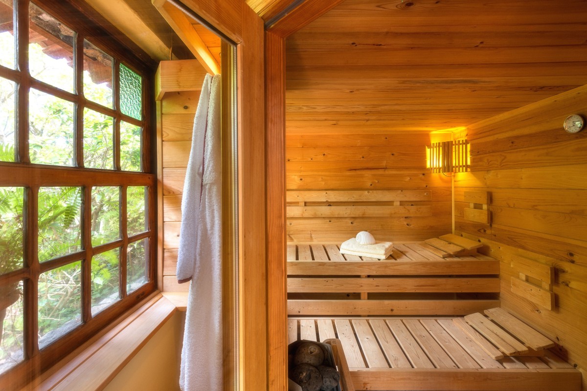 Das Anwesen verfügt über eine eigene Sauna...