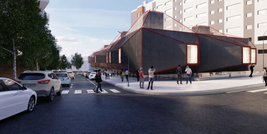 El lado este del edificio contará con un huerto urbano