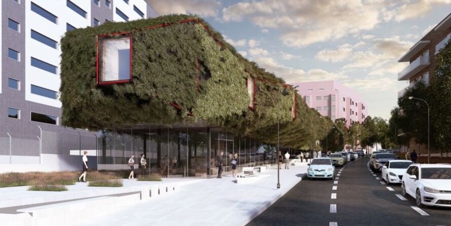 Parece una nave espacial flotando sobre el suelo